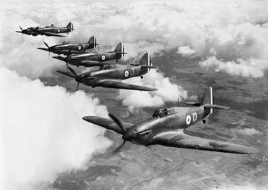 Six Hurricane of No.73 Sqn