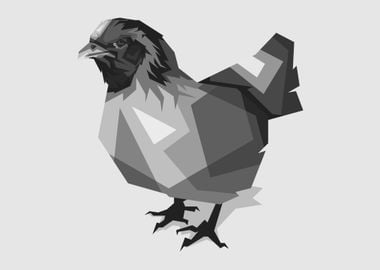 Chicken Hen Grayscale