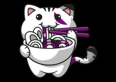 Asexual Pride Kawaii Cat