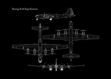 'Boeing B 29 Superfortress' Poster, picture, metal print, paint by Mod ...