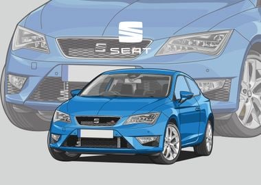 seat leon fr blue