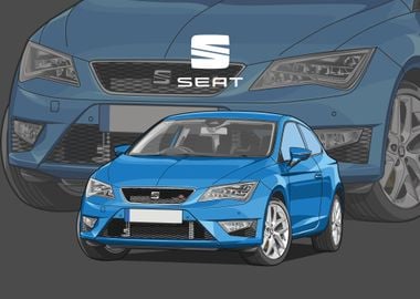 seat leon fr blue