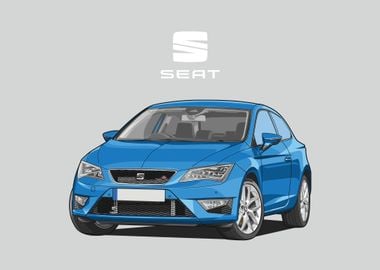 seat leon fr blue