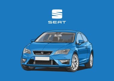 seat leon fr blue