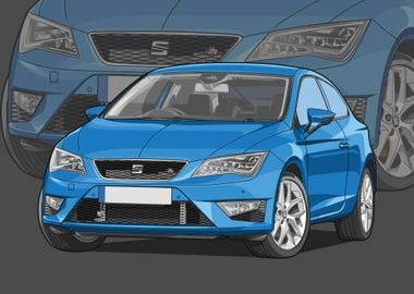 seat leon fr blue