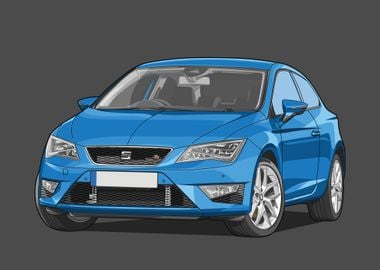 seat leon fr blue