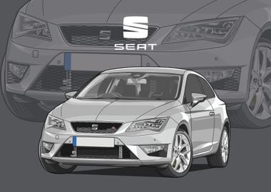 seat leon fr white