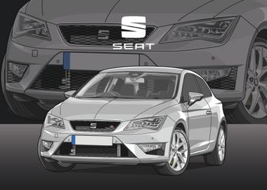 seat leon fr white