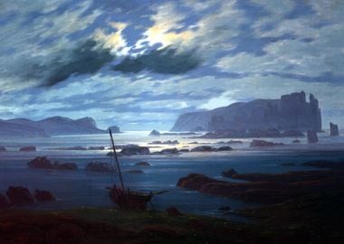 Northern Sea in Moonlight