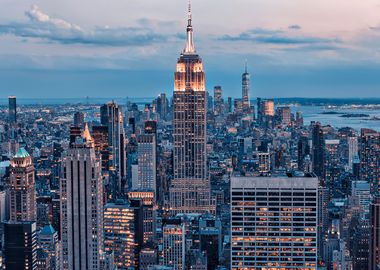 Manhattan At Dusk