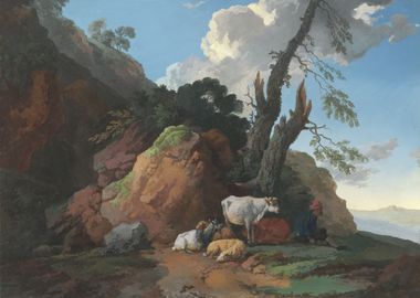 Rocky area with a shepherd