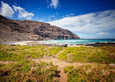 Spain view volcanic island