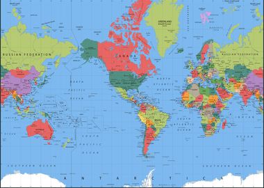 Political world map