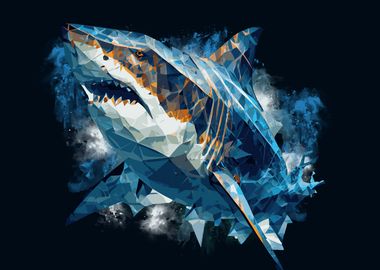 Abstract Geometric Shark