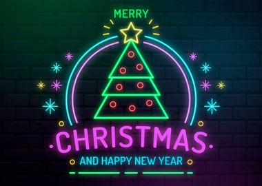 Neon Christmas Tree 