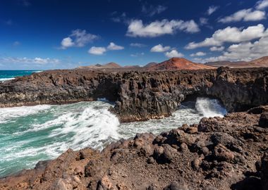 Spain view volcanic island