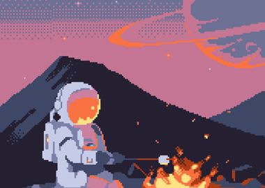 Astronaut Pixelated