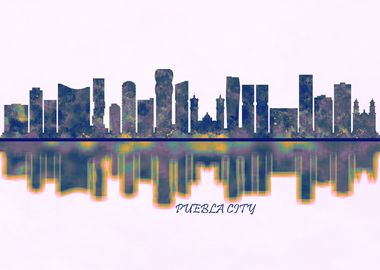 Puebla City Skyline