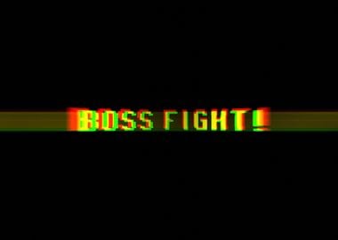 Glitch fx text boss fight