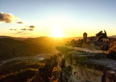 Sunset mountain landscape