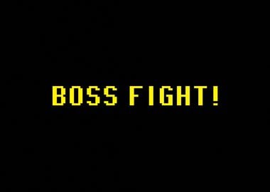 8bit yellow text boss fig