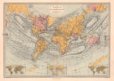 Vintage world map