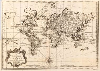 Vintage Map of the World