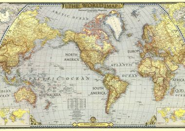 Vintage Map of the World