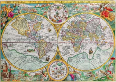 Vintage Map of the World