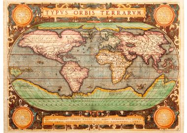 Vintage Map of the World