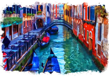 Venice City Italy painted