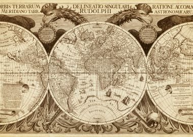 Vintage Map of the World