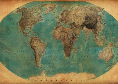 Vintage Map of the World