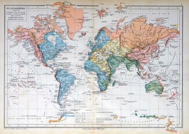 Vintage Map of the World