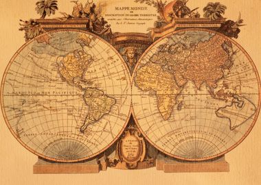 Vintage Map of the World