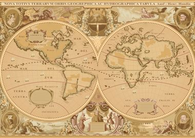 Vintage Map of the World