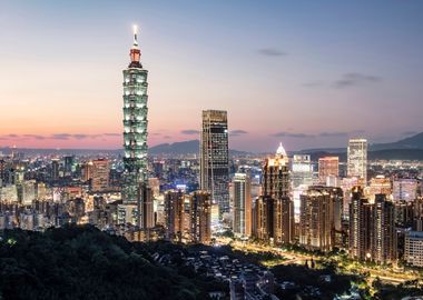 Taipei At Dusk