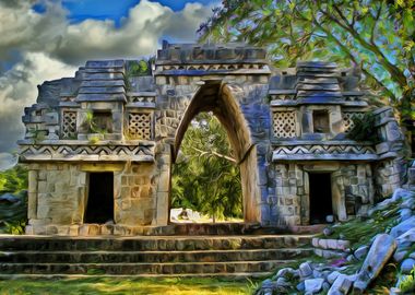 MAYAN LABNA ARCH IN MEXICO