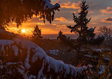 Sunrise Victoria BC Snow