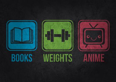 Books Weights Anime