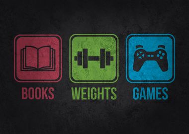 Books Weights Video Games