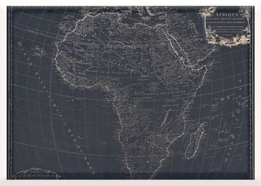 Old vintage map of Africa