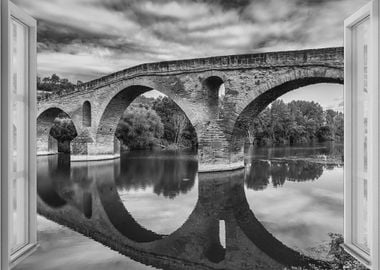 bridge black and white