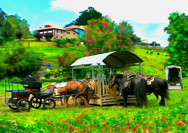 HORSE CARTS IN SPAIN