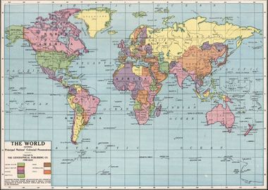 Vintage world map