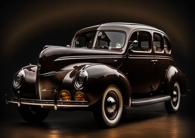 Black Antique Car