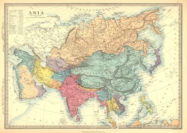 Vintage Asia map