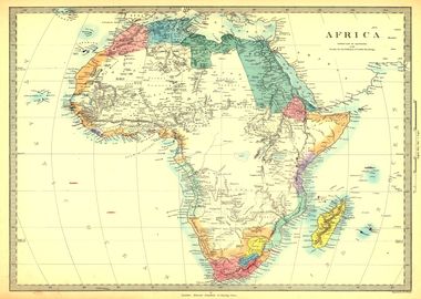 Vintage Africa map