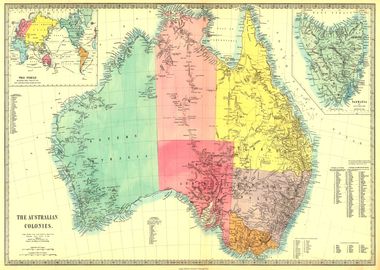 Vintage Australia map