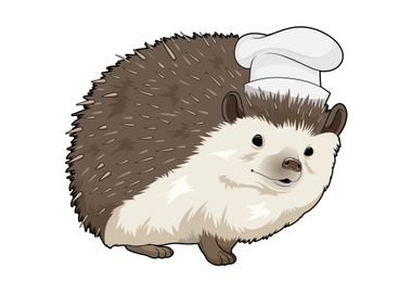 Hedgehog Cook Chef hat